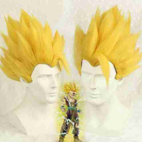 Dragon Ball Son Gohan Goku Super Saiyan Blond Cosplay Hair Wig Short ...