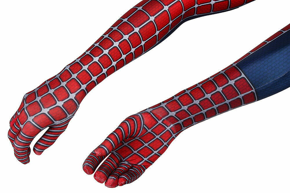 Spider Man Tobey Maguire Cosplay Costume Bodysuit Zentai Tight Jumpsuit