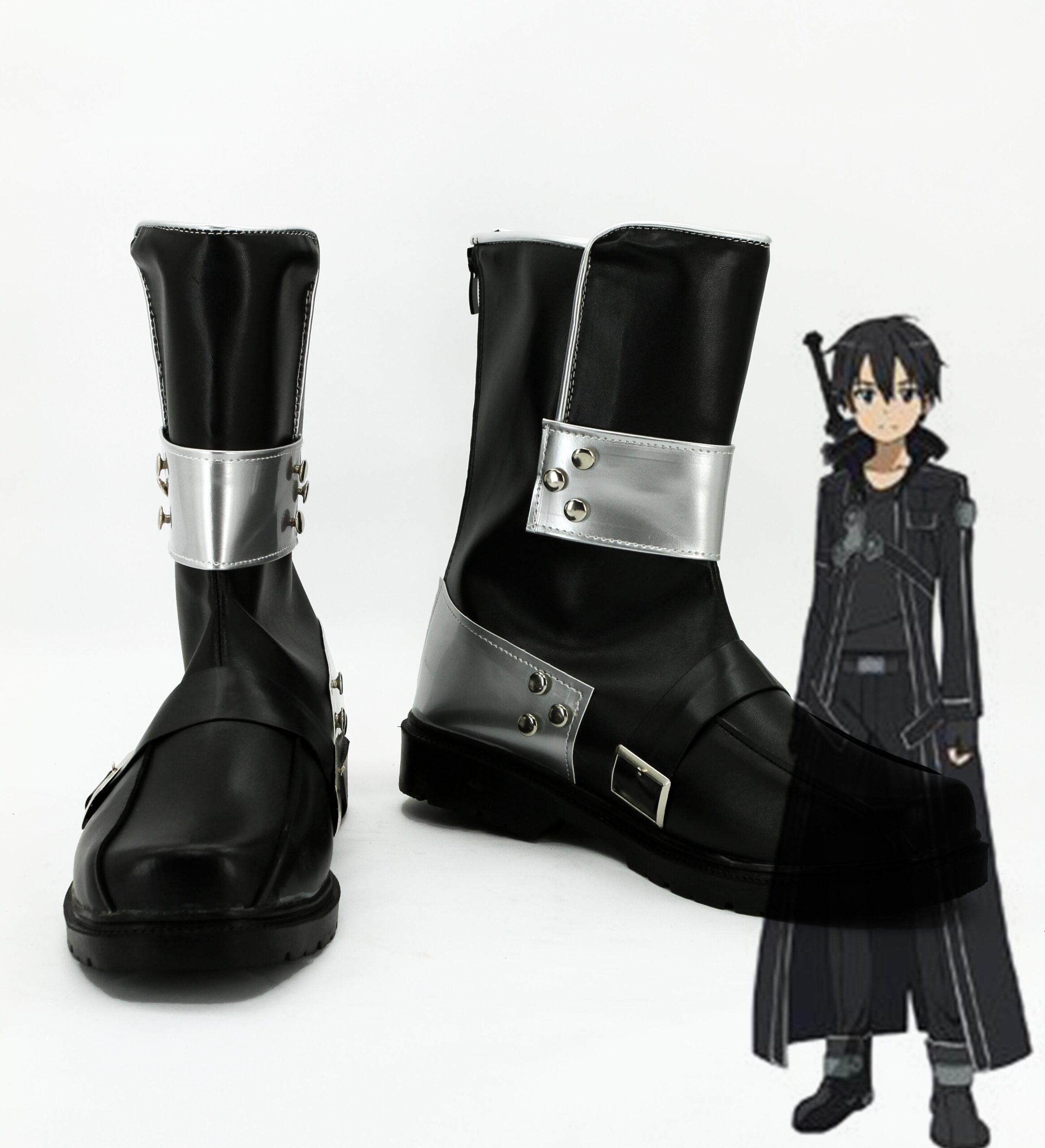 Sword Art Online Kirito Kirigaya Kazuto Cosplay Shoes Costume Anime Version