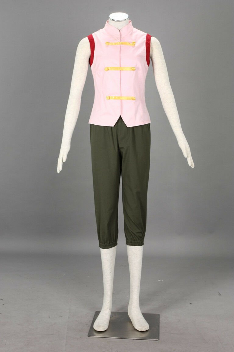 NARUTO Tenten Cosplay Costume + Konoha Leaf Headband v.2