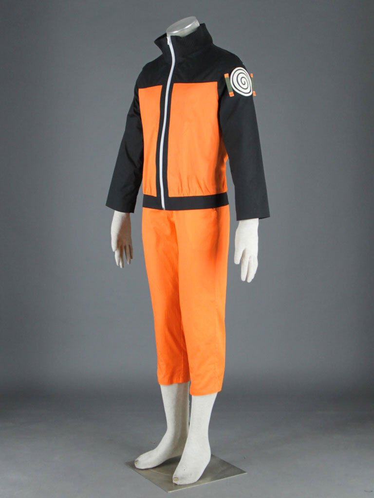 Uzumaki Naruto Cosplay Costume Kid + Konoha Black Headband