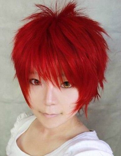 Naruto Gaara Cosplay Wig Kuroko no Basuke Basketball Akashi Short Red