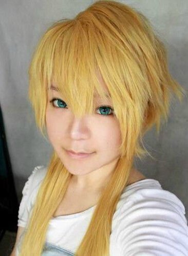 Vocaloid Kagamine Len Cosplay Katio Wig Blonde Gold Long